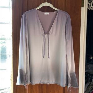 Ecru silk ombré blouse size M!